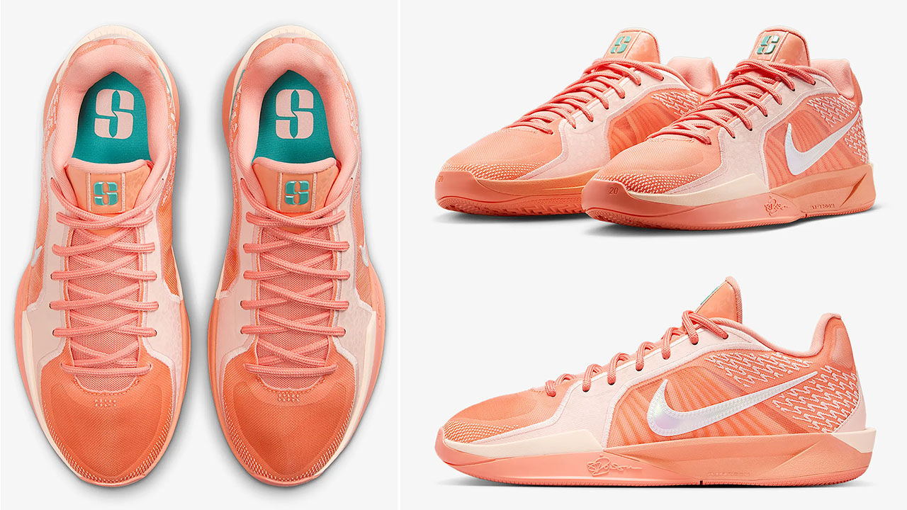 Nike Sabrina 2 Apricot Agate Washed Coral Basketball Shoes FQ2174-801 Sneaker Release Info