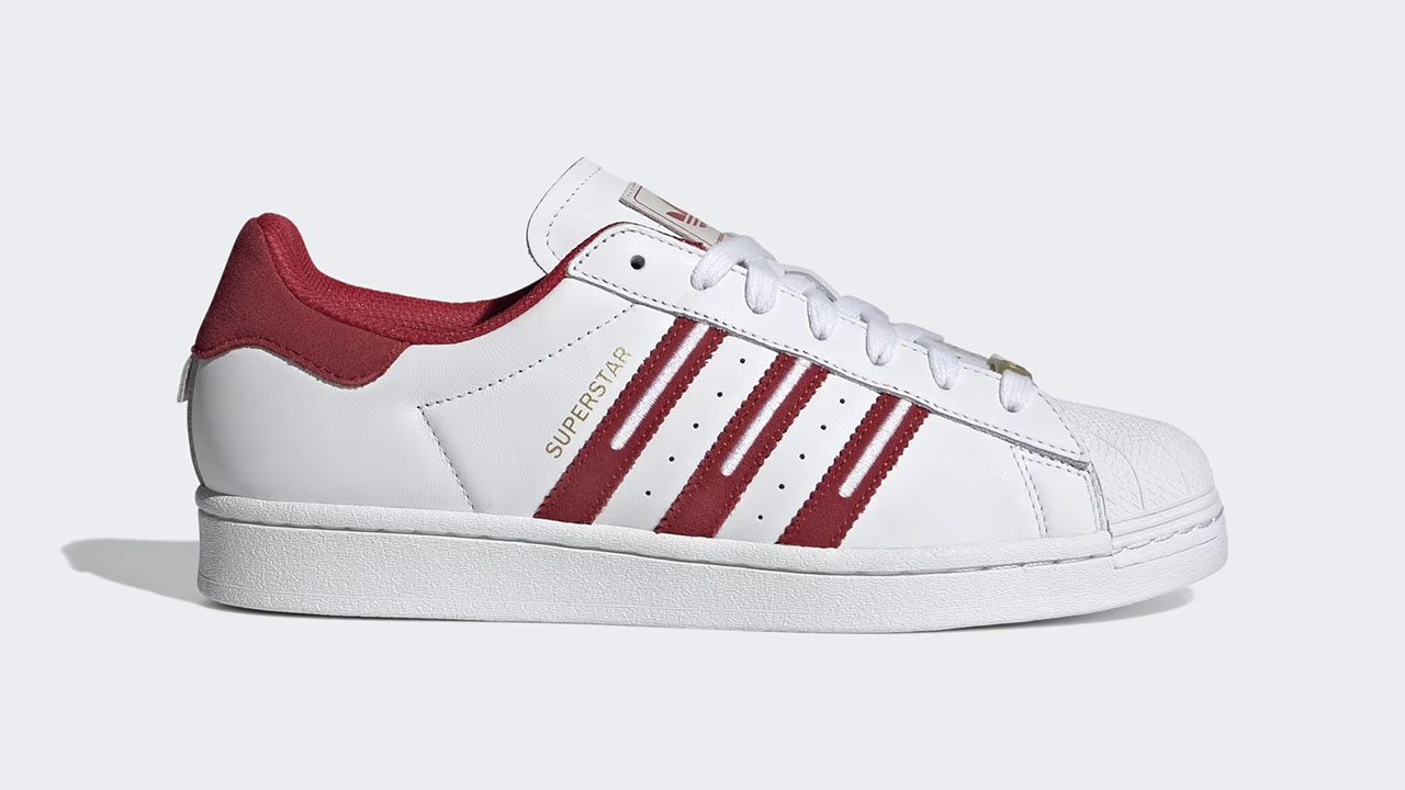 adida Superstar Cloud White Team Victory Red Shoes