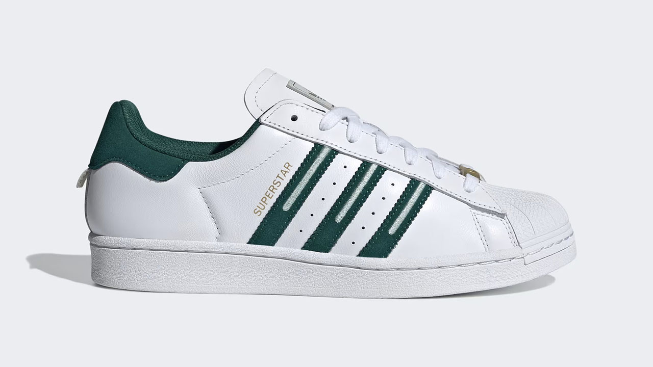 adidas Superstar Cloud White Collegiate Green Shoes