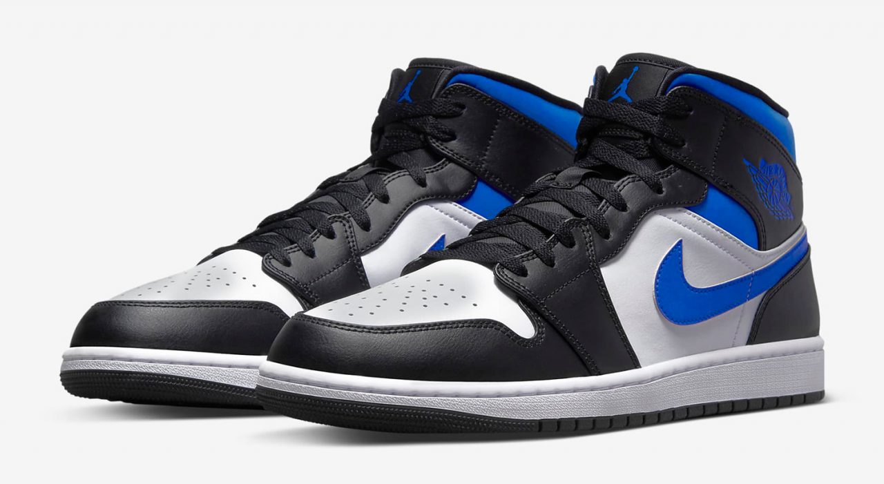 Air Jordan 1 Mid White Black Racer Blue Where to Buy