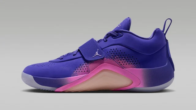 Jordan Tatum 5 Sunrise in Bright Concord Urban Lilac China Rose Bright Mango, lateral view